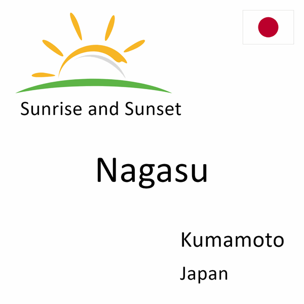 Sunrise and sunset times for Nagasu, Kumamoto, Japan