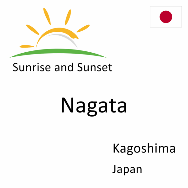 Sunrise and sunset times for Nagata, Kagoshima, Japan