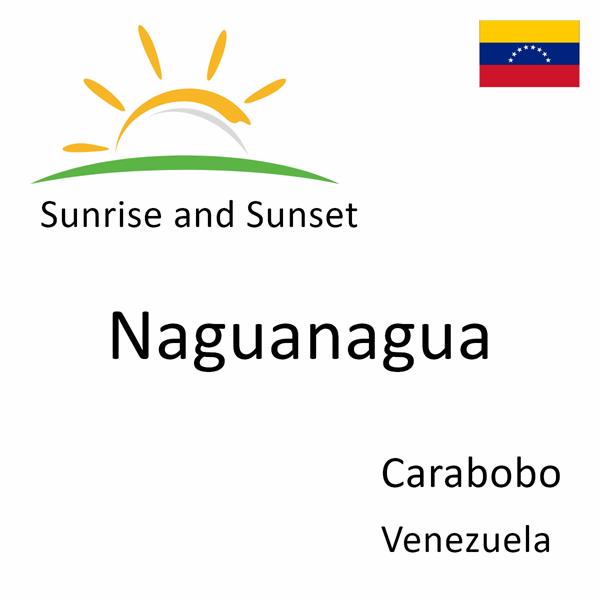 Sunrise and sunset times for Naguanagua, Carabobo, Venezuela
