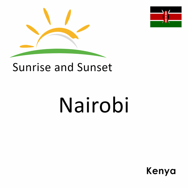Sunrise and sunset times for Nairobi, Kenya