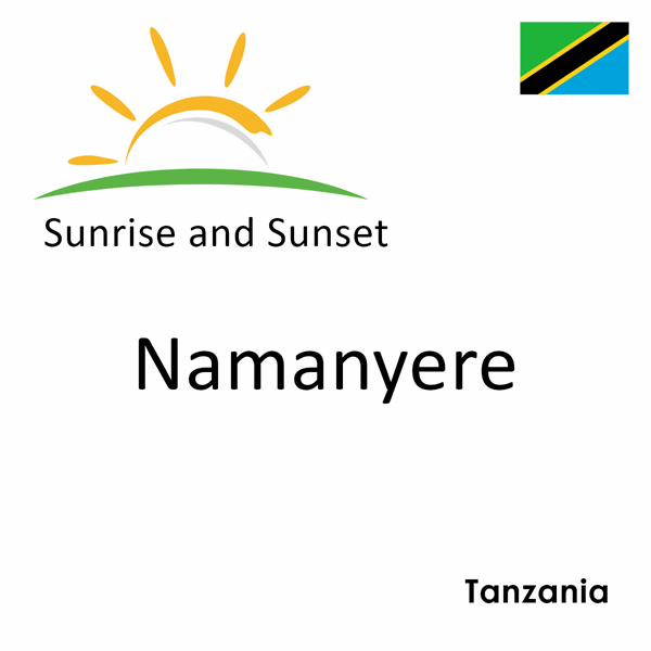 Sunrise and sunset times for Namanyere, Tanzania