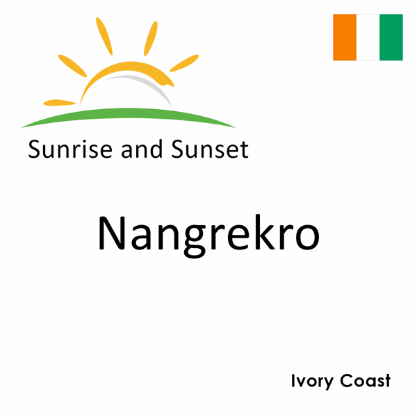 Sunrise and sunset times for Nangrekro, Ivory Coast