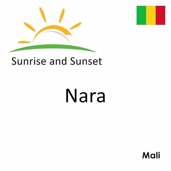 Sunrise and sunset times for Nara, Mali