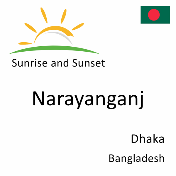 Sunrise and sunset times for Narayanganj, Dhaka, Bangladesh