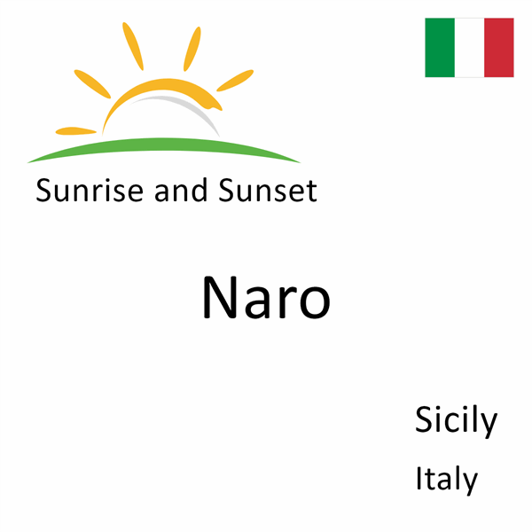 Sunrise and sunset times for Naro, Sicily, Italy