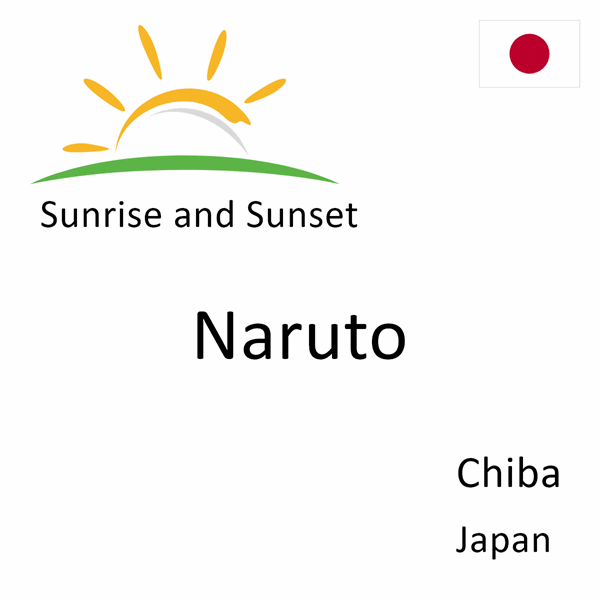 Sunrise and sunset times for Naruto, Chiba, Japan