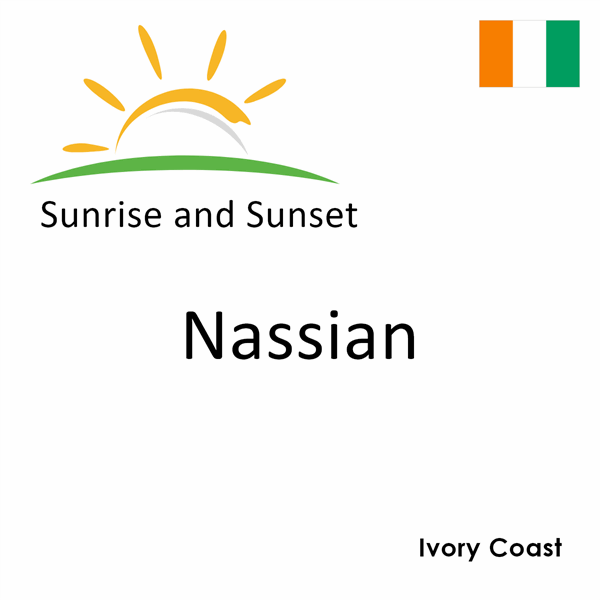 Sunrise and sunset times for Nassian, Ivory Coast