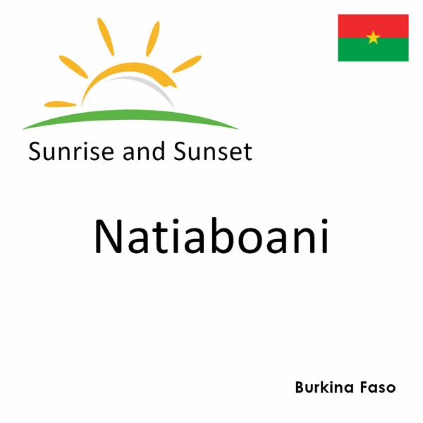 Sunrise and sunset times for Natiaboani, Burkina Faso