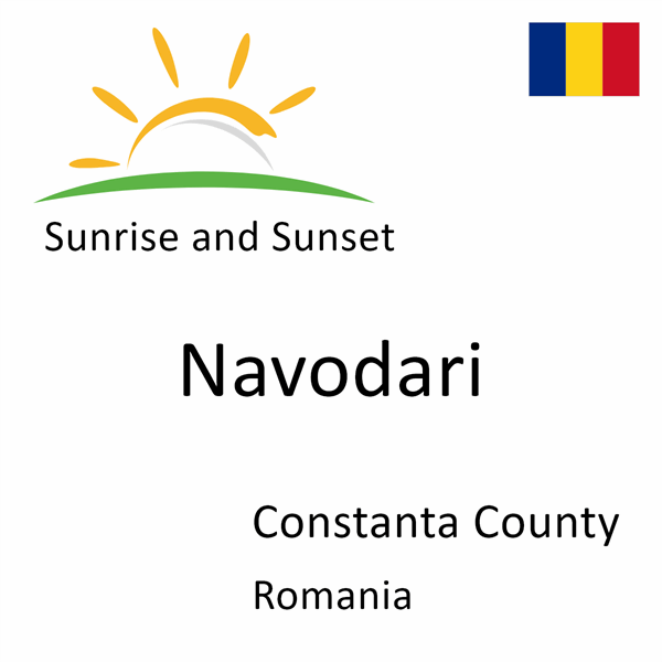 Sunrise and sunset times for Navodari, Constanta County, Romania