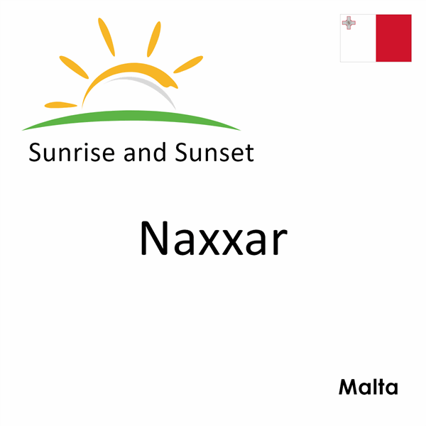 Sunrise and sunset times for Naxxar, Malta