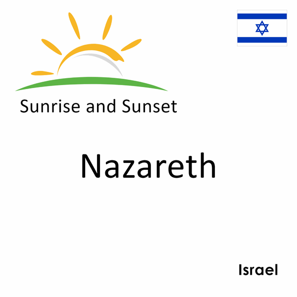 Sunrise and sunset times for Nazareth, Israel