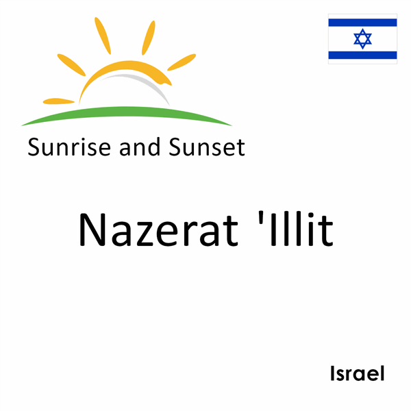 Sunrise and sunset times for Nazerat 'Illit, Israel
