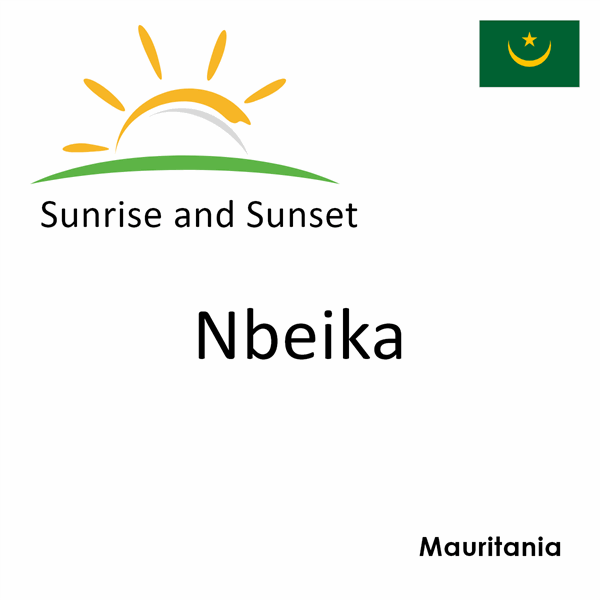 Sunrise and sunset times for Nbeika, Mauritania