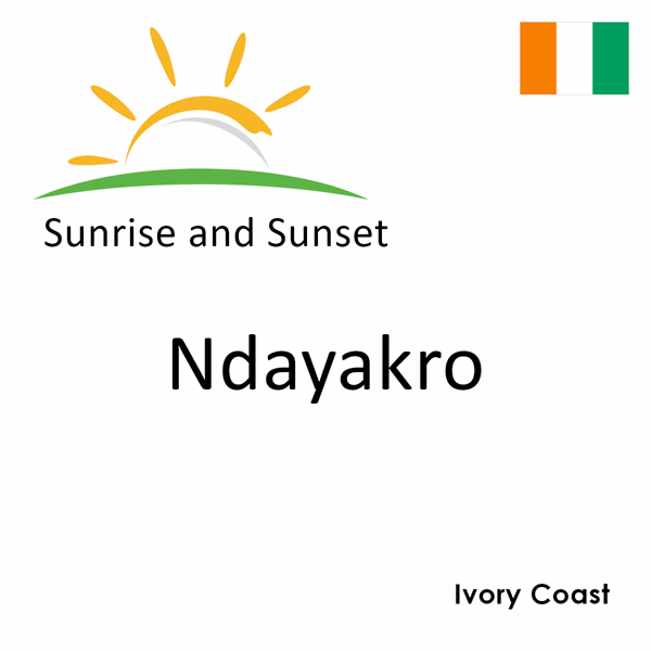 Sunrise and sunset times for Ndayakro, Ivory Coast