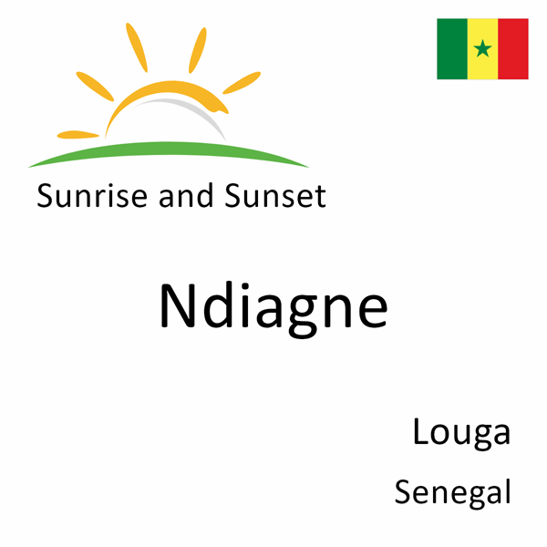 Sunrise and sunset times for Ndiagne, Louga, Senegal