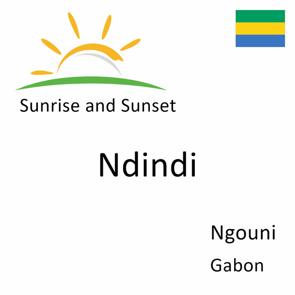 Sunrise and sunset times for Ndindi, Ngouni, Gabon