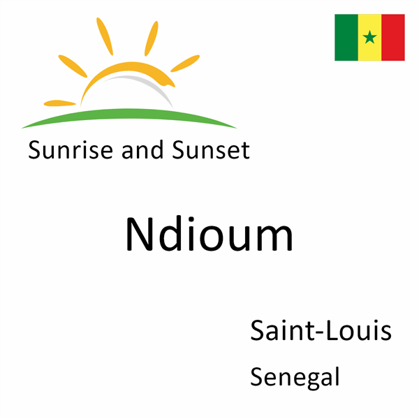 Sunrise and sunset times for Ndioum, Saint-Louis, Senegal