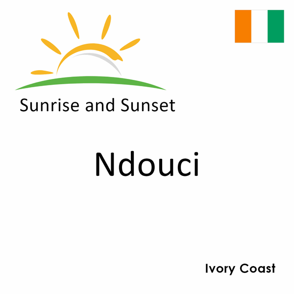 Sunrise and sunset times for Ndouci, Ivory Coast