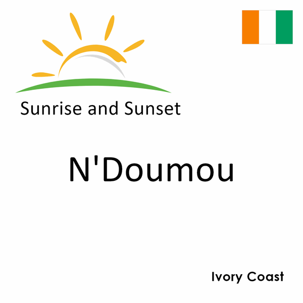 Sunrise and sunset times for N'Doumou, Ivory Coast