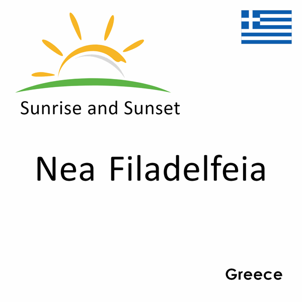 Sunrise and sunset times for Nea Filadelfeia, Greece