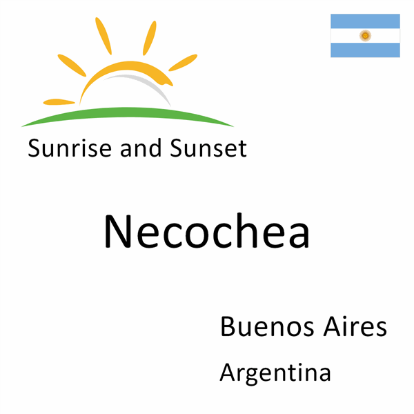 Sunrise and sunset times for Necochea, Buenos Aires, Argentina