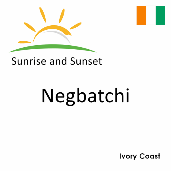 Sunrise and sunset times for Negbatchi, Ivory Coast