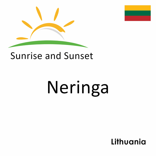 Sunrise and sunset times for Neringa, Lithuania