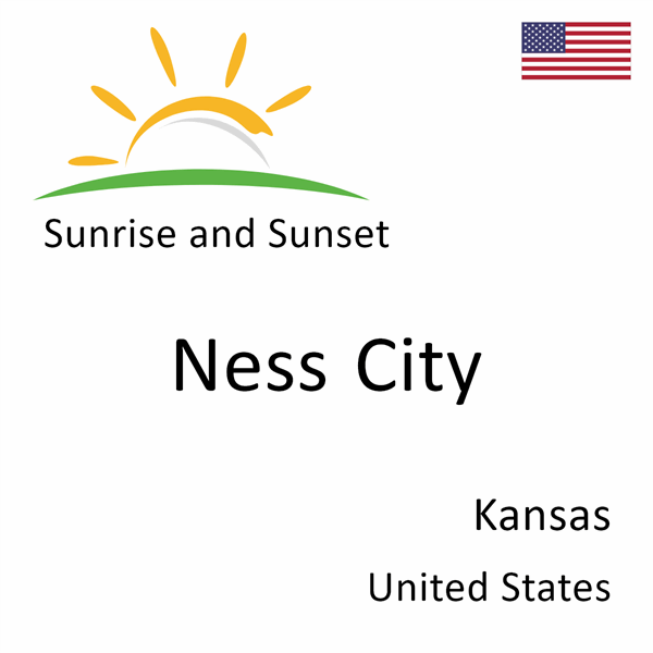 Sunrise and sunset times for Ness City, Kansas, United States