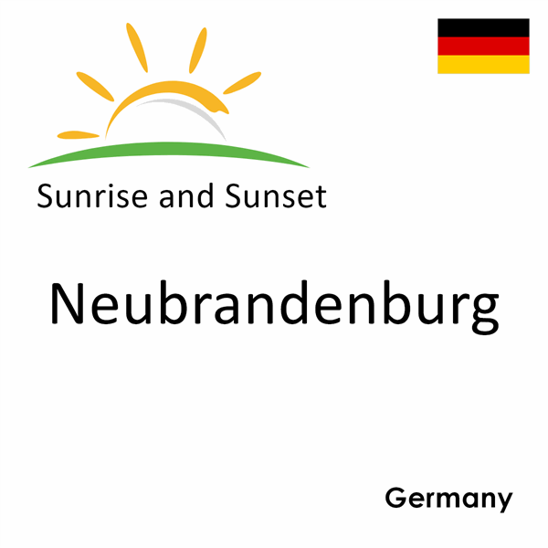 Sunrise and sunset times for Neubrandenburg, Germany