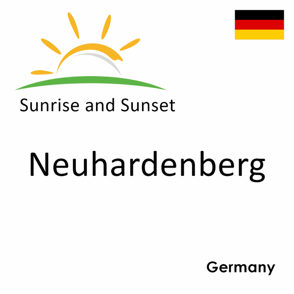 Sunrise and sunset times for Neuhardenberg, Germany