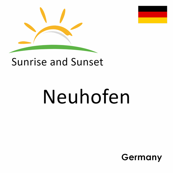 Sunrise and sunset times for Neuhofen, Germany