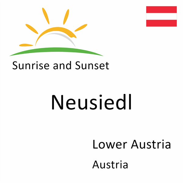 Sunrise and sunset times for Neusiedl, Lower Austria, Austria