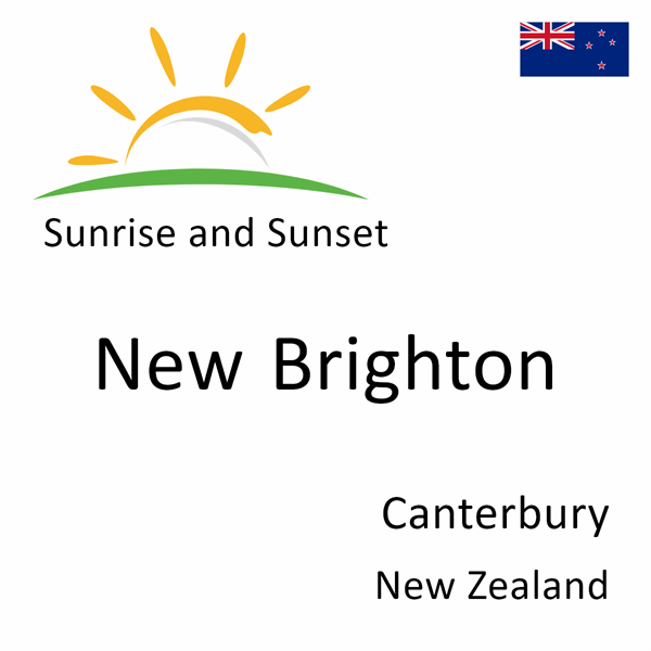 Sunrise and sunset times for New Brighton, Canterbury, New Zealand