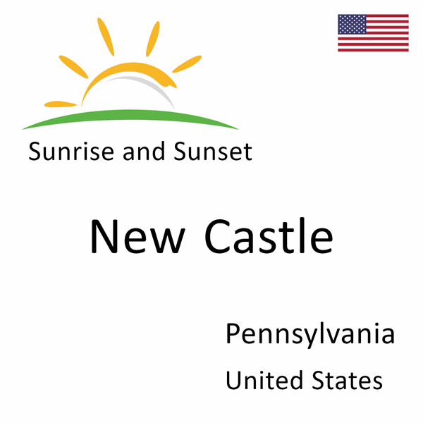 Sunrise and sunset times for New Castle, Pennsylvania, United States