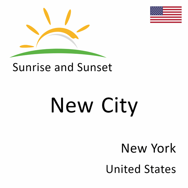 Sunrise and sunset times for New City, New York, United States