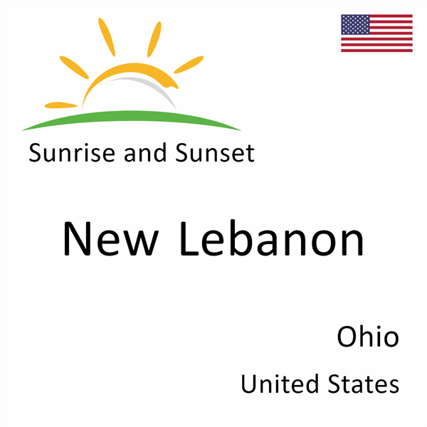 Sunrise and sunset times for New Lebanon, Ohio, United States