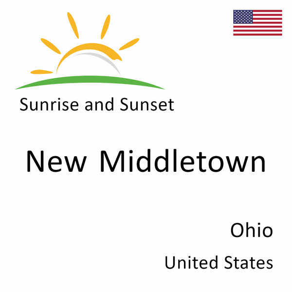 Sunrise and sunset times for New Middletown, Ohio, United States