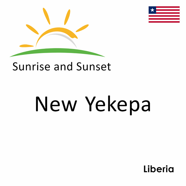 Sunrise and sunset times for New Yekepa, Liberia