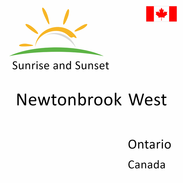 Sunrise and sunset times for Newtonbrook West, Ontario, Canada