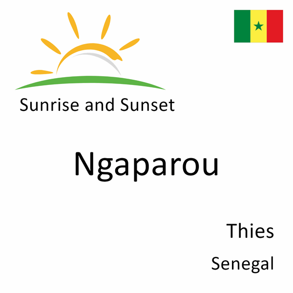 Sunrise and sunset times for Ngaparou, Thies, Senegal