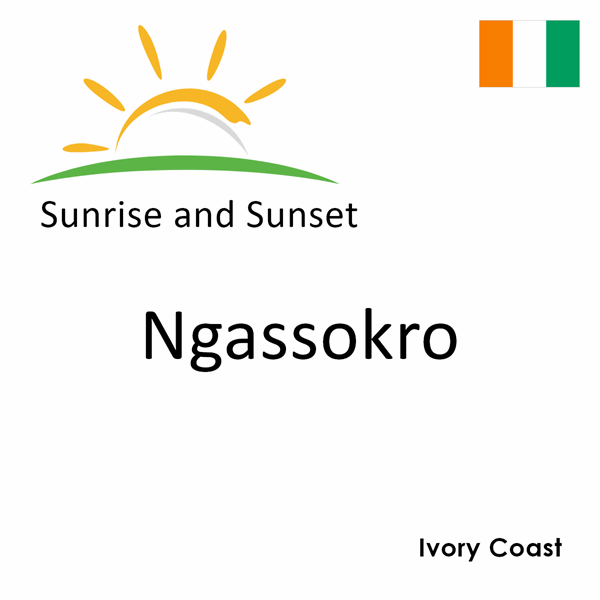 Sunrise and sunset times for Ngassokro, Ivory Coast