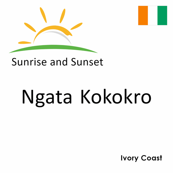 Sunrise and sunset times for Ngata Kokokro, Ivory Coast