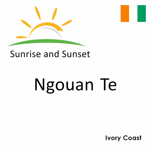 Sunrise and sunset times for Ngouan Te, Ivory Coast