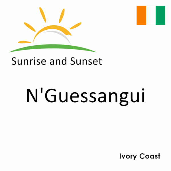 Sunrise and sunset times for N'Guessangui, Ivory Coast