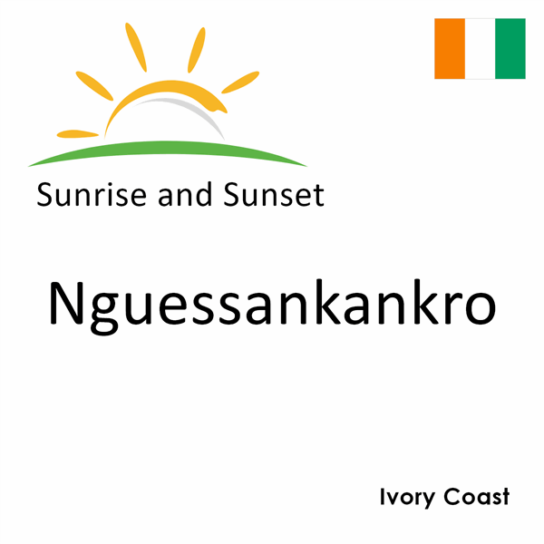 Sunrise and sunset times for Nguessankankro, Ivory Coast