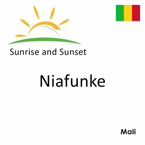 Sunrise and sunset times for Niafunke, Mali
