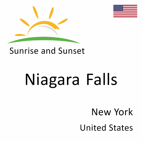 Sunrise and sunset times for Niagara Falls, New York, United States