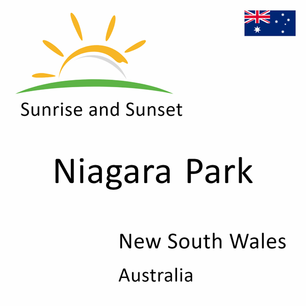 Sunrise and sunset times for Niagara Park, New South Wales, Australia