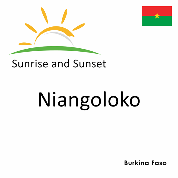 Sunrise and sunset times for Niangoloko, Burkina Faso