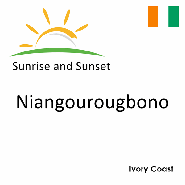 Sunrise and sunset times for Niangourougbono, Ivory Coast